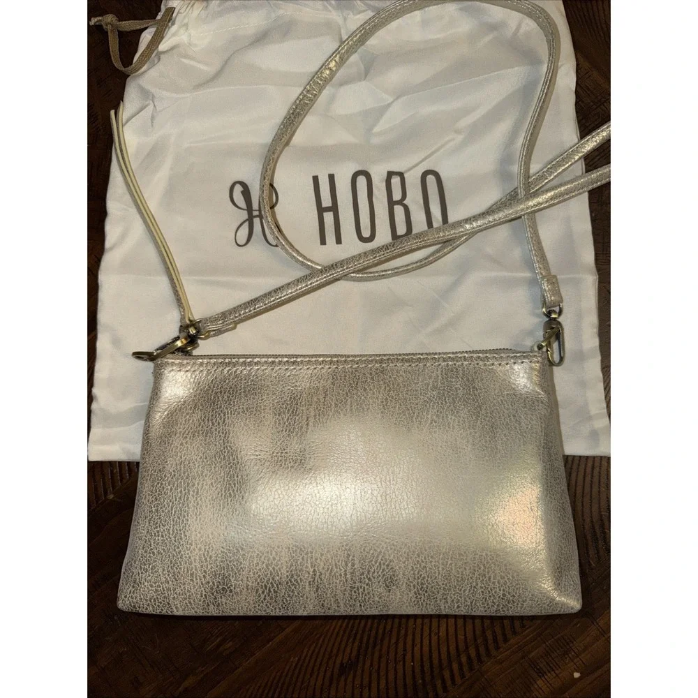 HOBO International Crossbody/shoulder Bag Leather Metallic Gold Purse